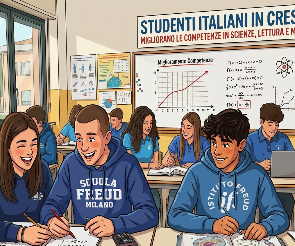 STUDENTI ITALIANI IN CRESCITA: MIGLIORANO LE COMPETENZE IN SCIENZE, LETTURA E MATEMATICA