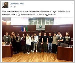 "Visita al Consiglio Regionale" - Classe 4A Informatica e 4A Turismo - Istituto Paritario Freud Milano